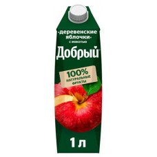 Нектар Добрый Деревенские яблочки, 1 л (kastd) в магазинах Ашан