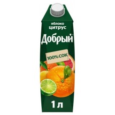 Нектар Добрый Яблоко-Цитрус, 1 л (kastd) в магазинах Ашан