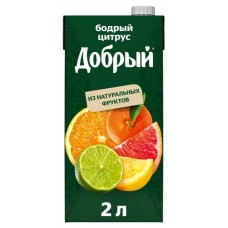 Нектар Добрый Бодрый цитрус, 2 л (kastd) в магазинах Ашан