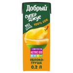 Сок Добрый Active kid яблоко-груша, 0,2 л (kastd)