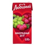 Нектар Любимый яблоко виноград, 950 мл (kastd)