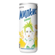 Напиток газированный Lotte Милкис Банан, 250 мл (kastd) в магазинах Ашан