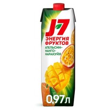 Нектар J7 апельсин манго маракуйя с мякотью, 970 мл (kastd) в магазинах Ашан