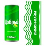 Напиток газированный Добрый Лимон-Лайм, 330 мл (kastd) Напиток газированный Добрый Лимон-Лайм, 330 мл (kastd)