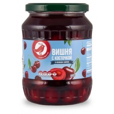 Компот АШАН Красная птица вишневый, 680 г (kastd) в магазинах Ашан