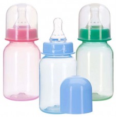 Бутылочка Курносики цветная с силиконовой соской, 125 мл (kastd) в магазинах Ашан