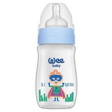 Бутылочка Wee Baby Classic Plus с широким горлышком для кормления с силиконовой соской размер Ė1, 250 мл (kastd) в магазинах Ашан