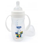 Бутылочка Wee Baby Classic Plus с широким горлышком и ручками для кормления с силиконовой соской, 250 мл (kastd)