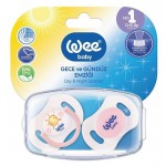 Набор ортодонтических пустышек Wee Baby День-Ночь силиконовые от 0 до 6 мес., 2 шт (kastd) Набор ортодонтических пустышек Wee Baby День-Ночь силиконовые от 0 до 6 мес., 2 шт (kastd)