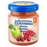 Пюре Бабушкино Лукошко Яблоко малина вишня с 5 мес., 100 г (kastd)