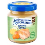 Пюре Бабушкино Лукошко Кролик с овощами с 6 мес., 100 г (kastd)