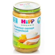 Пюре HiPP Нежные овощи с индейкой с 12 мес., 220 г (kastd) в магазинах Ашан