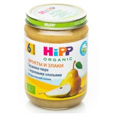 Пюре HiPP Грушевое с зерновыми хлопьями с 6 мес., 190 г (kastd) в магазинах Ашан