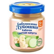 Пюре Бабушкино Лукошко кабачок и цветная капустас 5 мес., 100 г (kastd) в магазинах Ашан