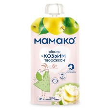 Пюре фруктовое Мамако из яблок с козьим творожком с 6 мес., 120 г (kastd) в магазинах Ашан