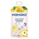 Пюре фруктовое Мамако из груш и яблок с козьим творожком с 6 мес., 120 г (kastd)