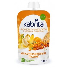 Пюре Kabrita Мультизлаковый пудинг с козьими сливками с 6 мес, 100 г (kastd) в магазинах Ашан