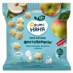 Злаки хрустящие ФрутоНяня ФрутоПаффсы мультизлаковые с яблоком, 21 г (kastd)