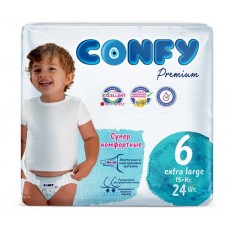 Подгузники Confy Premium Extra Large размер 6 15+ кг, 24 шт (kastd) в магазинах Ашан