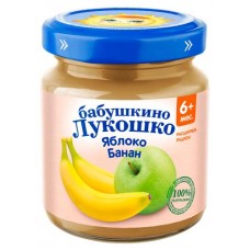 Пюре Бабушкино Лукошко яблоко банан с 6 мес, 100 г (kastd) в магазинах Ашан