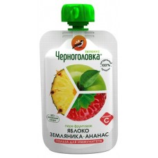 Пюре Черноголовка Бэйби яблоко земляника ананас, 85 г (kastd) в магазинах Ашан