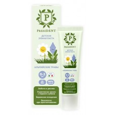 Зубная паста детская President Альпийские травы от 0-3 лет, 32 г (kastd) в магазинах Ашан