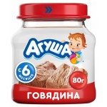 Пюре Агуша говядина с 6 мес., 80 г (kastd)