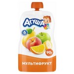 Пюре Агуша мультифрукт с 6 мес., 90 г (kastd)