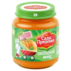 Пюре Сады Придонья овощной микс морковь тыква кабачок с 6 мес., 120 г (kastd) в магазинах Ашан