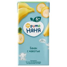 Нектар ФрутоНяня банановый с мякотью с 6 месяцев, 200 мл (kastd) в магазинах Ашан