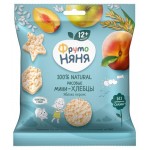 Мини-хлебцы рисовые ФрутоНяня с яблоком персиком и пребиотиком, 30 г (kastd)