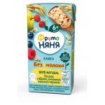 Каша безмолочная ФрутоНяня овсяная с яблоком земляникой малиной черникой с 6 мес., 200 мл (kastd)