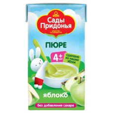 Пюре Сады Придонья яблоко с 4 мес., 125 г (kastd) в магазинах Ашан