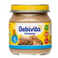 Пюре Bebivita Говядина с 6 мес., 100 г (kastd) в магазинах Ашан