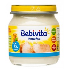 Пюре Bebivita Индейка с 6 мес., 100 г (kastd) в магазинах Ашан