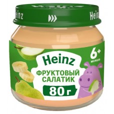 Пюре Heinz Фруктовый салатик с 6 мес., 80 г (kastd) в магазинах Ашан