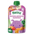 Пюре Heinz яблоко-абрикос-облепиха с 6 месяцев, 90 г (kastd)