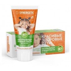 Зубная паста детская Synergetic Апельсиновый джем укрепляющая без фтора от 3 до 6 лет, 50 г (kastd) в магазинах Ашан