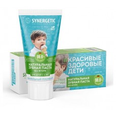 Детская зубная паста Synergetic Ванильный пломбир от 3 до 6 лет, 50 г (kastd) в магазинах Ашан