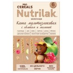 Каша молочная Nutrilak Мультизлаковая с яблоком и малиной PROCEREALS цельнозерновая с 6 мес БЗМЖ, 200 г (kastd)