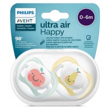 Пустышка Philips Avent ultra air SCF080/17 силиконовая с футляром для хранения и стерилизации 0-6 мес, 2 шт (kastd) в магазинах Ашан