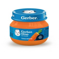 Пюре овощное Gerber Морковь для первого прикорма с 4 мес., 71 г (kastd) в магазинах Ашан