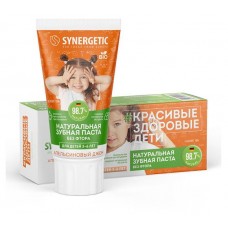 Зубная паста детская Synergetic Апельсиновый джем без фтора от 3 до 6 лет, 50 г (kastd) в магазинах Ашан
