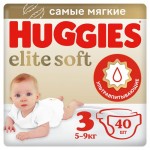 Подгузники Huggies Elite Soft Jumbo 3 5-9 кг, 40 шт (kastd)