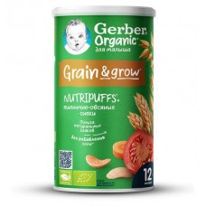 Снеки Gerber Organic Nutripuffs органические томат-морковь с 12 мес., 35 г (kastd) в магазинах Ашан