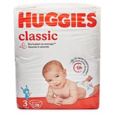Подгузники Huggies Classic 3 4-9 кг, 78 шт (kastd) в магазинах Ашан