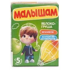 Нектар яблочно-грушевый Малышам с 5 месяцев, 200 мл (kastd) в магазинах Ашан