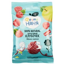 Фруктовые кусочки ФрутоНяня из яблок и малины с 12 мес., 15 г (kastd) в магазинах Ашан