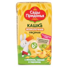 Каша безмолочная Сады Придонья яблоко груша персик с пребиотиком инулином с 6 мес., 125 г (kastd) в магазинах Ашан