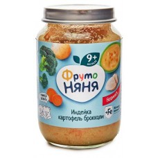 Картофель с овощами и индейкой Фруто Няня с 9 мес., 190 г (kastd) в магазинах Ашан